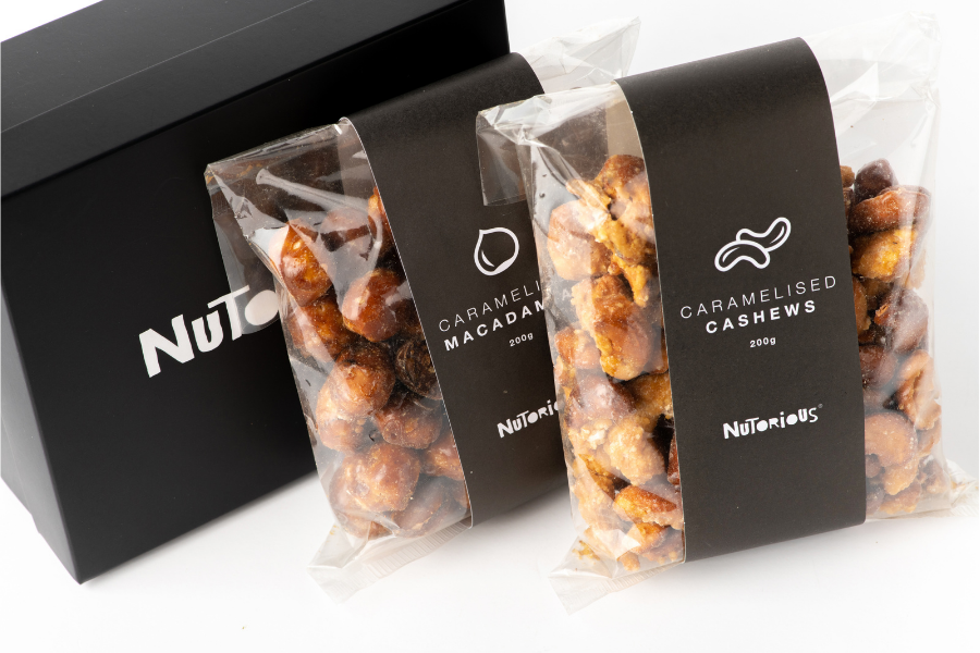 Caramelised Macadamias And Cashews Gift Box